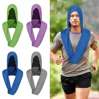 Cooling Neck Towel Sun Protection Cooling Neck Wraps Cool Towel Quick-Drying Sport Head Towel For Sport Work Out Gym Camping флуоресцентный зеленый