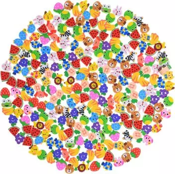 Coolooda Mini Eraser 200 Карандаш Ластик Фрукты Животные Милые Милые Фрукты Дом Школа Работа Класс Дети Награда Подарок Приз [Приблизительно. Части] Домашние животные,