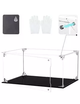 COOLTAKU Фигурка Магнитная Передняя Дверь с Магнитной Коллекцией Еще Сборка Акриловый Дисплей Ткань для Очистки Пятен Хранение Фигурок 30 x Глубина 20 x Высота