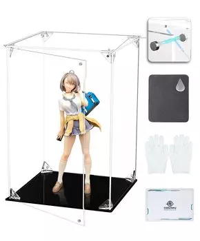 COOLTAKU Фигурка УФ Магнит Передняя дверь с коллекцией More Сборка Акриловый дисплей Ткань для очистки пятен Хранение фигурок 20 x Глубина 20 x Высота 30 Основание