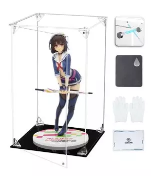 COOLTAKU Фигурка УФ Магнит Передняя дверь с коллекцией More Сборка Акриловый дисплей Ткань для очистки пятен Хранение фигурок 15 x Глубина 15 x Высота 25 Основание