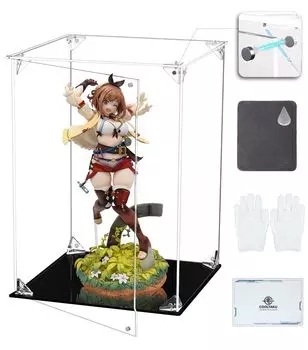 COOLTAKU Фигурка УФ Магнитная передняя дверь с магнитной коллекцией More Assembly Акриловая демонстрационная салфетка для очистки пятен Хранение фигурок 25 x Глубина 25 x