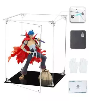 COOLTAKU Фигурка УФ Магнитная передняя дверь с магнитной коллекцией More Assembly Акриловая демонстрационная салфетка для очистки пятен Хранение фигурок 25 x Глубина 25 x