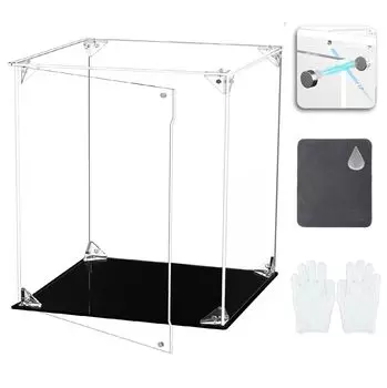 COOLTAKU Фигурка УФ Магнитная передняя дверь с магнитной коллекцией More Assembly Акриловая демонстрационная салфетка для очистки пятен Хранение фигурок 25 x Глубина 25 x