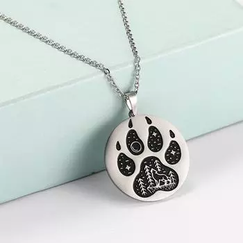 COOLTIME животное собака волк кошка коготь лапа кулон ожерелье для женщин мужчин колье из нержавеющей стали ожерелья пара ювелирных изделий на день рождения 45-50cm