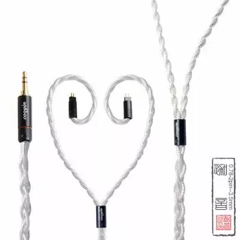 Cooyin 2pin Наушники Кабель для обновления Посеребренный Монокристалл Медь 4-жильный Позолоченный Штекер Прямой Тип Re-Cable 0.78 мм 3.5 мм