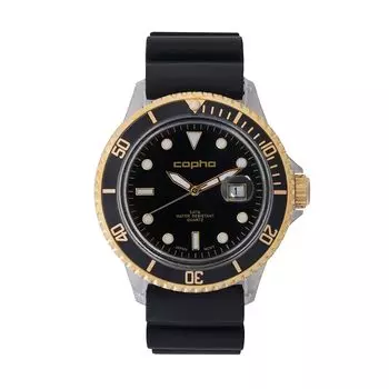 [COPHA] Часы BRX Black-Gold LTD.ED. Мужские оригинальные импортные часы для дайвинга с резиновым ремешком