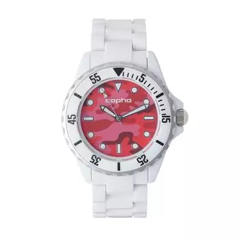 [COPHA] Часы Copuha Japan Limited Diver s Design SWAGGER-CAMO (Swagger Камуфляж) WH-красный (Бело-Красный) Набирать номер: красный (камуфляжный узор) ремень: белый