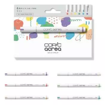 Copic Aclair Light 6 color set water-based marker water-based pen