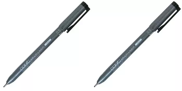 Copic Multiliner [Набор 2] (черный) 0.5mm