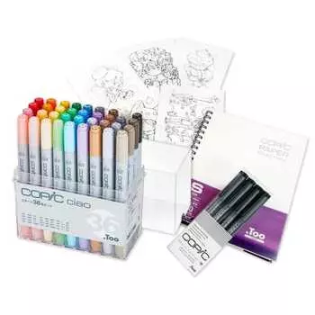 Copic Too Copic Ciao Start Box 36 цветов Сделано в Японии Многоцветный маркер для иллюстраций Маркер-маркер Ручка…