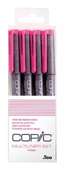 Copic Too Copic Multiliner 4 шт. Розовый набор