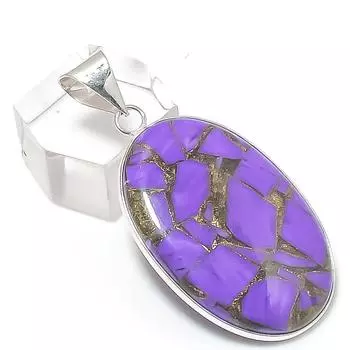 Copper Charoite Gemstone Handmade 925 Sterling Silver Jewelry Pendant 1.85 j7i74
