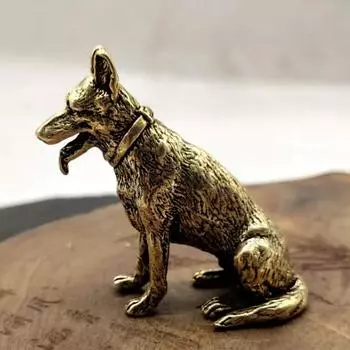 Copper Dog Figurines Statue Home Garden Decoration Accessories Brass Antique Decor Living Room Desktop Ornaments Animal Crafts