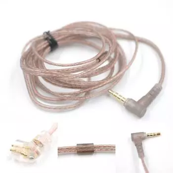 Copper High-Purity Upgrade ZS10 Earphone Wire 2Pin Headphone Cord KZ Earphones Cord In Ear Cable C Pin No Mic