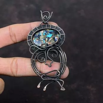 Copper Multi Turquoise Pendant Copper Wire Wrapped Pendant Handmade Pendant Wire Wrap Jewelry For Gift Women Pendant Copper Gemstone Jewelry