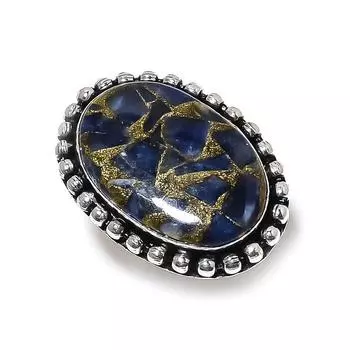 Copper Sodalite Gemstone Handmade 925 Sterling Silver Jewelry Ring Size 7 Z9N37