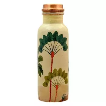 Copper Water Bottle 750 ML With Anti Oxidant Properties | Diwali Gifts for Family and Friends 100% Copper Water Bottle (Golden - 750 ML)