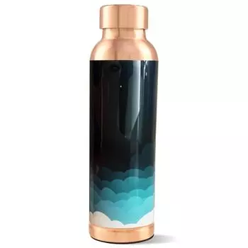 Copper Water Bottle 950ml | Designer Leakproof Eco-Friendly Immunity Boosting Non-Toxic BPA Free | Kids Drinkware & Storage