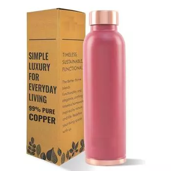 Copper Water Bottle | Copper Water Bottle 1+ Litre | with Anti Oxidant Properities | Provides Health Benefits | Pure Tamba | Maroon