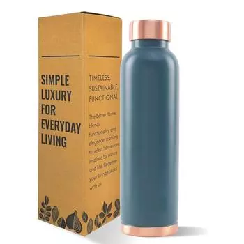 Copper Water Bottle | Copper Water Bottle 950ml | With Anti Oxidant Properities | Provides Health Benefits | Pure Tamba | Teal