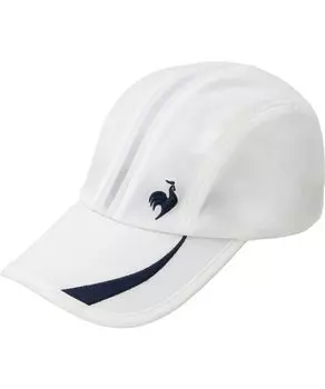 Coq Cap Hat FAN AIR Partial Ventilation Water Repellent Sweat Tennis Sports White [Le Sportif] (QTBYJC55)