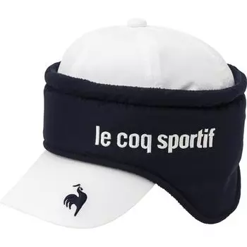 Coq Cap Hat с ушами Warm Cold Ear WH [Le Sportif] Утеплители, 2WAY, Теннис, Ходьба, Бег, Защита, белый