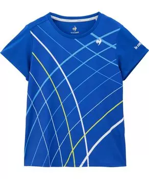 Coq Graphic Game Sweat Quick UV CUT Thermal SUNSCREEN JTA Official Official QTWXJA90 BL [Le Sportif] Футболка, впитывающая, сухая, (UPF50+), Охлаждение,