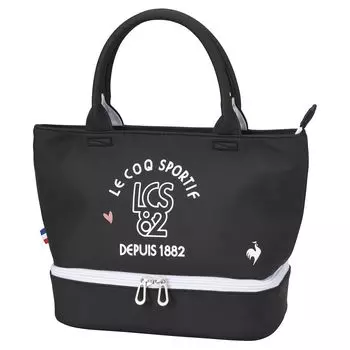 Coq Mini Tote Bag Double Layer Cold Lining Round Pouch Golf QQCXJA42 BK00 [Le Sportif] Женская (черный)