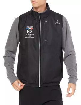Coq Sportif 22 Model Outer Water Light Rain BK00 M [Le Golf] Fall/Winter Vest, Repellent, Windproof, UPF15, Compatible, Men s (Black)
