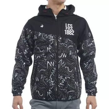Coq Sportif Blouson Full Zip Windbreaker Water Repellent Light Rain Suitable Haori Sporty Golf LG4FWB04M BK00 L [Le Golf] Men s (Black)