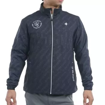 Coq Sportif Blouson Printed Pattern 3 Layer Full Zip Water Repellent Windproof Stuff Prevention Golf LG4FWB05M BK00 3L [Le Golf] Men s (Black)