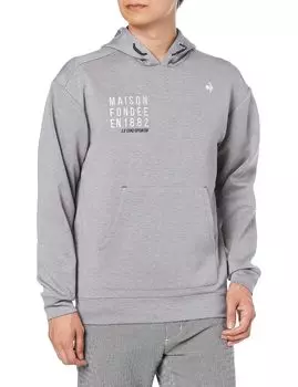 Coq Sportif Cut and Sew Hoodie Parka Cardboard Knit Stretch Sweat Absorbent Golf QGMWJL54 GY00 LL [Le Golf] Мужская (Серый)
