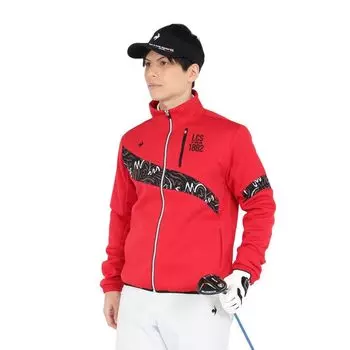 Coq Sportif Cut and Sew Полная молния блузон стеганый жаккард водоотталкивающий гольф LG4FSW51M RD00 [Le Golf] [Stretch Forcer] Мужская (красный)