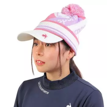 Coq Sportif Knit Cap Classic Brahma Bonbon Cold Protection Golf QGCWJC05 WH00 [Le Golf] Women s (White)