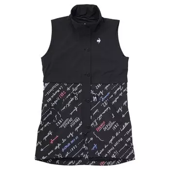Coq Sportif Outer Vest Tunic Sleeveless Water Repellent Stretch Heat Navi Stylish Golf LG4FVE01L BK00 L [Le Golf] Women s (Black)