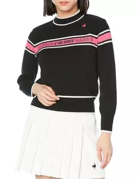 Coq Sportif Sweater Sporty Hand Washable ECO Golf QGWUJL20 BK00 S [Le Golf] [BARBIE Collaboration] Women s (Black)