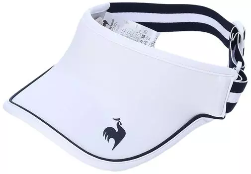 Coq Sun Visor Jacquard Rubber Visor with Cosmetic Care Tape Walking Outdoor Sports Tennis Sweat Sunscreen Foundation WH F [Le Sportif] Women s