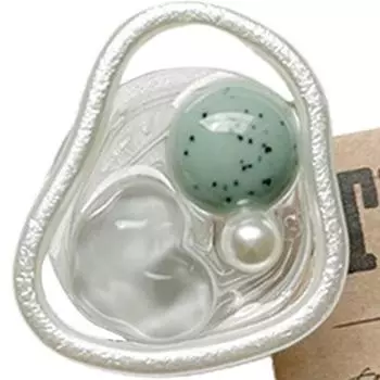 Coquad Unique Antique Herb Talk, Green Heart, 1 piece