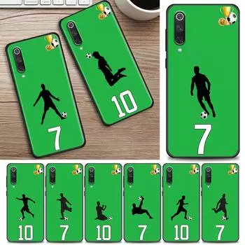 Чехол для телефона Football Star Player для Xiaomi Mi A2 8 9 SE 9T 10 10T 10S CC9 E Note 10 Lite Pro 5G 4G, мягкий черный чехол Xiaomi Mi A2 Lite