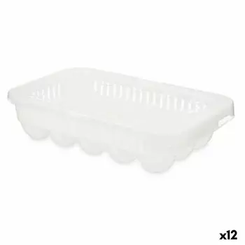 Coquetier Blanc Transparent Plastique 17,5 X 7 X 28,5 Cm (12 Units) TU