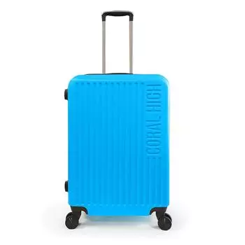 coral high Чемодан среднего размера из АБС-пластика синего цвета 16427