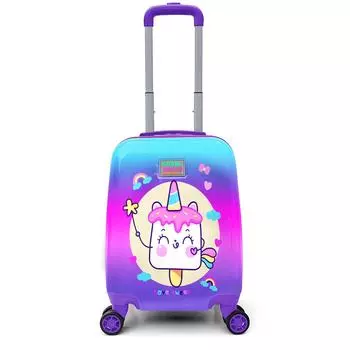 Coral High Kids Разноцветный батик Unicorn Ice Cream Patterned Чемодан 16721