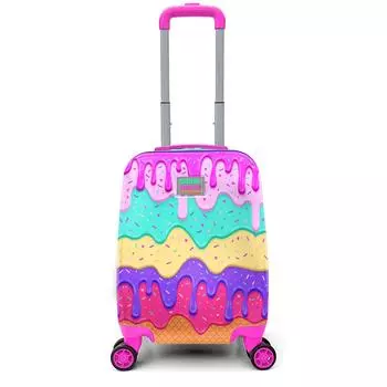 Coral High Kids Розовый цветной детский чемодан с рисунком мороженого 16703