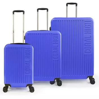 coral high Набор чемоданов из 3 предметов ABS Lavender 16435