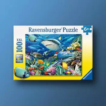Coral Reef and Shark XXL 100 Piece Ravensburger VI Puzzle, popular Korean board game