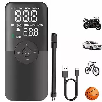 Cordless Car Tyre Inflator For Motocycle Bicycle Balls Rechargeable Air Pump Portable Compressor Digital Tire Inflator
