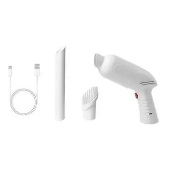 Cordless Car Vacuum Cleaner High-Density Filter 36000 RPM Car Vacuum High Suction Power Quiet Battery Operated Car Detailing белый