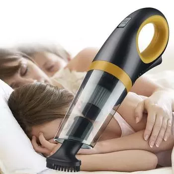 Cordless Vacuum Cleaner High Power Motor Rechargeable Portable Car and Home Dual-use Vacuum Cleaner Handheld Cleaner Compact and Powerful Wired жёлтый