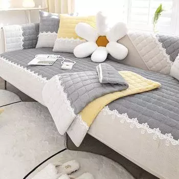 Подушка для дивана Corduroy Nordic Simple Modern Подушка для дивана Four Seasons Universal Full Cover Чехол для дивана Полотенце для спинки Утолщенная 70*70cm